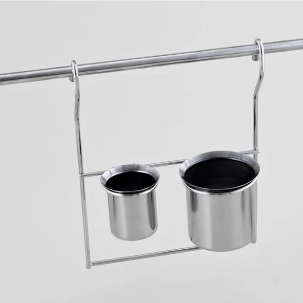 Çağdaş İkili Paslanmaz Kaşıklık Inox 27 Cm