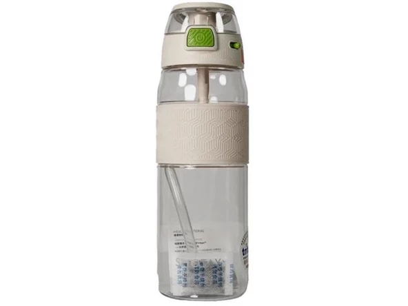 Shotay Çocuk Su Matarası Tritan Pipetli Krem 800Ml - 3