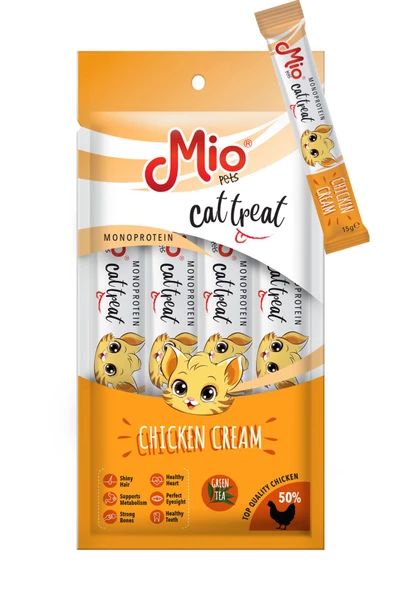 MİO Mio Kedi Ödül Krema - Tavuklu 4'lü paket x 15