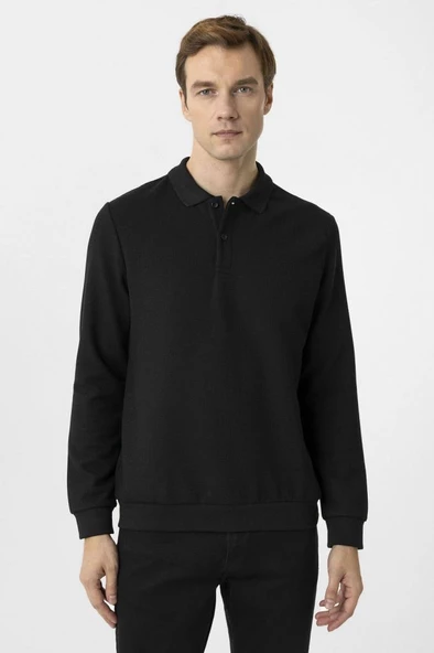 Hipatu Süvari Polo Yaka Waffle Sweat