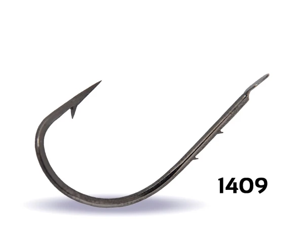 Youvella 1409 Kısa Pala Tırnaklı Olta İğnesi 100lü Kutu Black Nikel  1