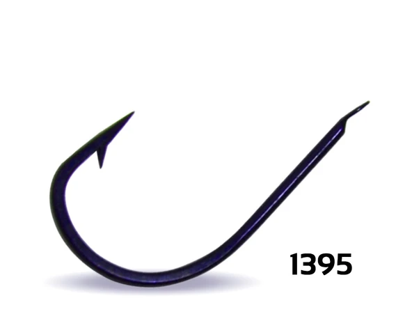 Youvella 1395 Kısa Pala Çapraz Çupra İğnesi 100lü Kutu Siyah  1/0