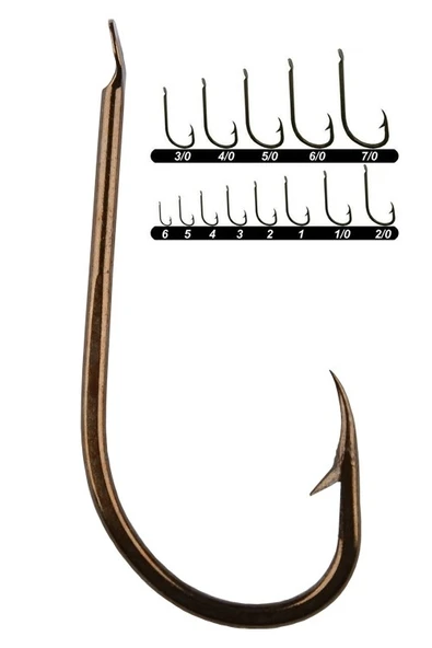 Youvella 1428 Sazan İğnesi Dövme Kalın 100lü Kutu Bronz  1/0