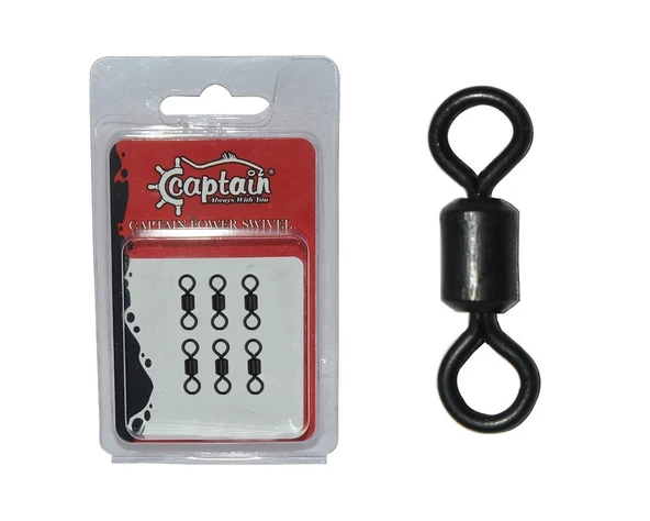 Captain 5006 Rulmanlı Fırdöndü 6lı Paket Mat Black  4/0