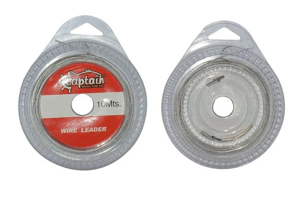 Captain Çelik Tel 10mt Steel Wire Leader  60 lbs