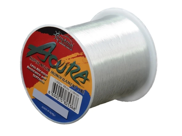 Captain Acura 1.000mt Monofilament Misina Beyaz  0.15 mm
