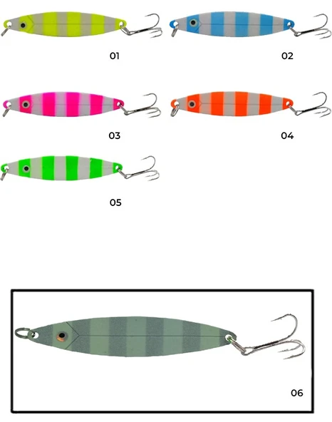 Captain 6150 Lüfer Kaşığı 28gr Zebra Glow 9cm  06