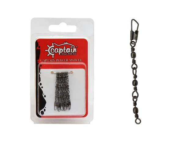 Captain 5095 3 Zincir Klips 5li Paket Black Nikel  12