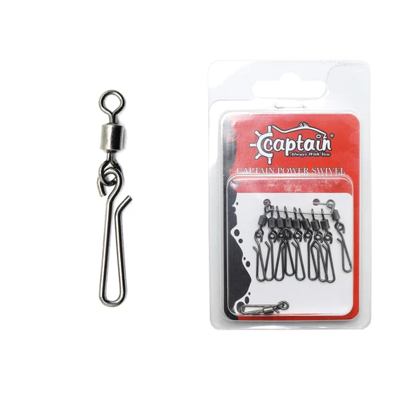 Captain 5128 Speed Sahte Balık Klipsi 10lu Paket Black Nikel  2