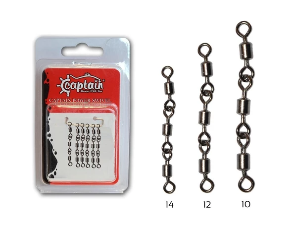 Captain 5110 3 Zincir Rulmanlı Fırdöndü 6lı Paket Black Nikel  10