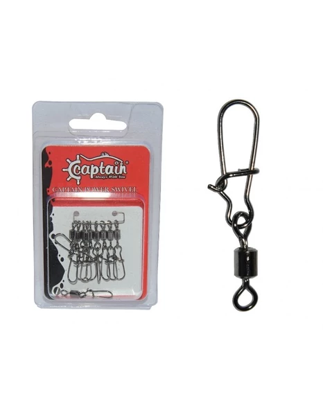 Captain 5029 Kilitli Klips Fast 10lu Paket Black Nikel  1/0 - 2