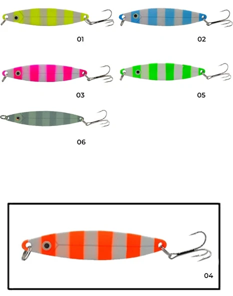 Captain 6150 Lüfer Kaşığı 28gr Zebra Glow 9cm  04