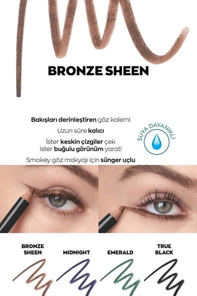 Kohl Sünger Uçlu Suya Dayanıklı Göz Kalemi Midnight - Resim 2