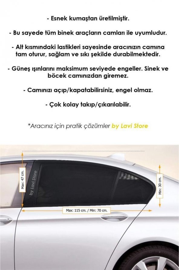 Araba Yan Cam Güneşlik Araç Arka Koltuk Güneş Koruma Perde Oto Anne Bebek Emzirme Örtüsü - 2