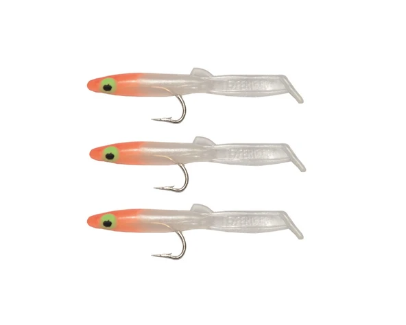 Captain 3526 Eel Fish 5cm Silikon Zargana Suni Yem 3lü Paket  E06 Orange