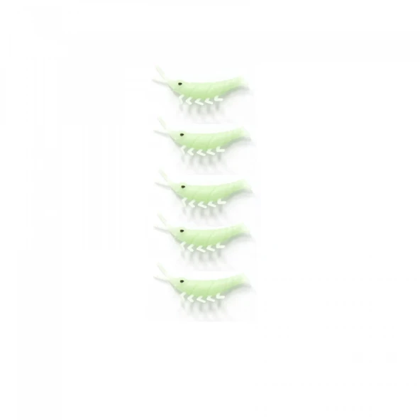 Captain 3051 Silikon Karides 3.5cm Suni Yem 5li Paket  004