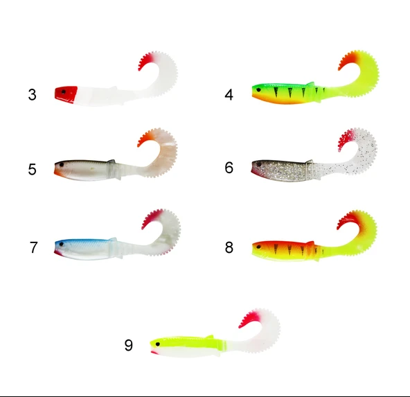 Captain 3571 Taifun Soft 10cm Levrek Silikonu 5li Paket Suni Yem  8