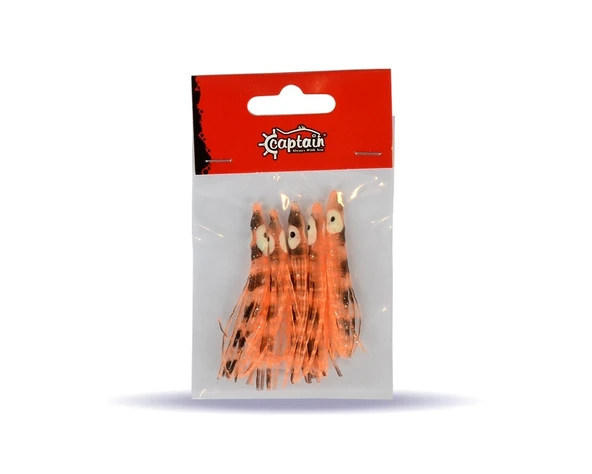 Captain 3594 Octopus Curly 6cm Ahtapot Sübye 5li Paket Suni Yem  2