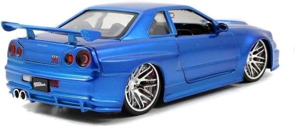 Jada Fast and Furious Brian's Nissan Skyline GT-R (BNR34) 1/24 Model Araba - 2