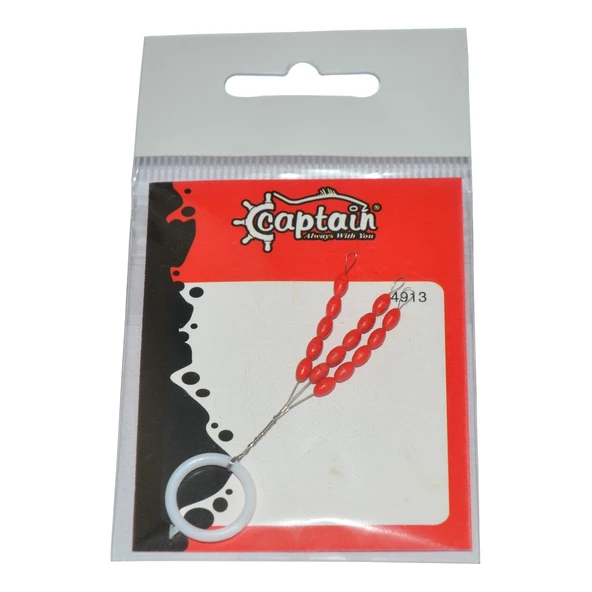 Captain 4913 Stoper 3x5li Paket Kırmızı Silikon Stopper  M