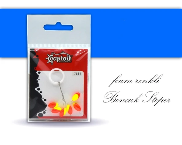 Captain 7681 Renkli Boncuk Oval Köpük Boncuk 6lı Paket  6.3x13 mm