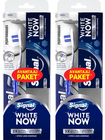 Signal White Now Lekesiz Beyazlık 50 Ml+Diş Fırçası x 2 Set