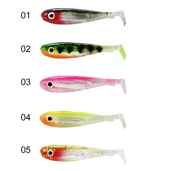 Captain 3074 Duck Tail Soft 9cm Levrek Silikonu 5li Paket Suni Yem  04