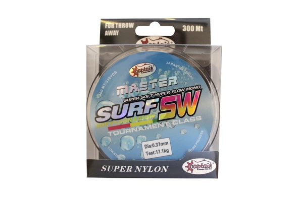 Captain Surf Master 300mt Monofilament Misina Multi Color  0.37 mm