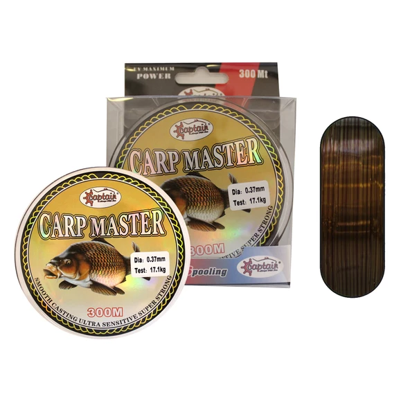 Captain Carp Master 300mt Monofilament Misina Brown+Green  0.33 mm