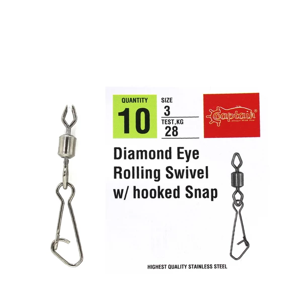 Captain 5034 Diamond Hoked Klips 10lu Paket Black Nikel  1/0 - 3