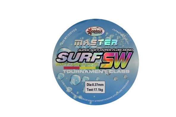 Captain Surf Master 300mt Monofilament Misina Multi Color  0.33 mm - 2