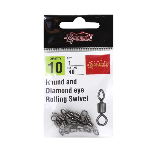 Captain 5026 Elmas Diamond Fırdöndü 10lu Paket Black Nikel  3 - 2