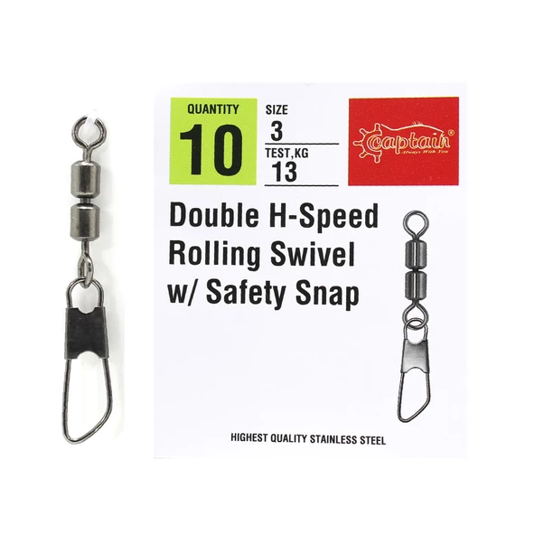 Captain 5037 Double Fırdöndülü Speed Klips 10lu Paket Black Nikel  1 - 3