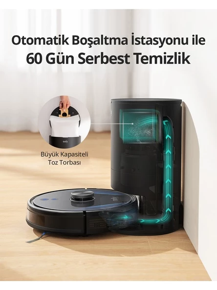 Anker Eufy Clean L35 Hybrid Plus T2182 Islak Kuru Moplu Çöp İstasyonlu Akıllı Robot Süpürge (Anker Türkiye Garantili) - 4
