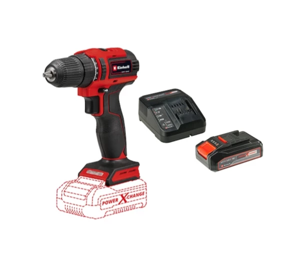 Einhell TE-CD 18/40 Li BL Vidalama + 2.5 Ah Akü + Şarj Cihazı