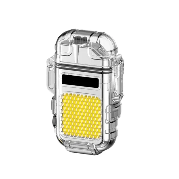 Panther USB Şarjlı Çakmak&Fener Gümüş PT-6888 ürün görseli 1