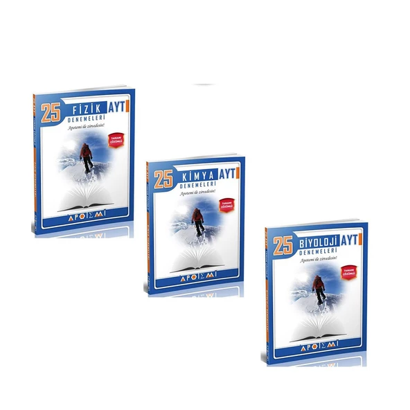 Apotemi Yayınları AYT Fizik Kimya Biyoloji Deneme Seti 3 Kitap