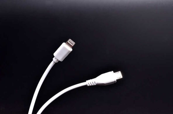 Zore 2 İN 1 Kısa Kablo İphone Şarj-Micro Usb Kablo - 2