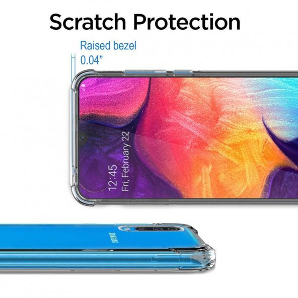 Samsung Galaxy A50 Kaliteli Darbelere Dayanıklı Şeffaf Kılıf - 7