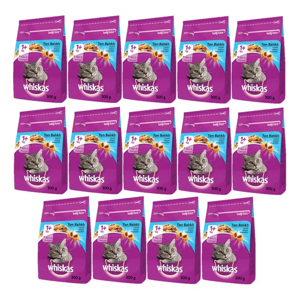 Whiskas Whıskas® Ton Balıklı Kuru Kedi Maması 1+ Yaş 300 Gram (14 Adet)