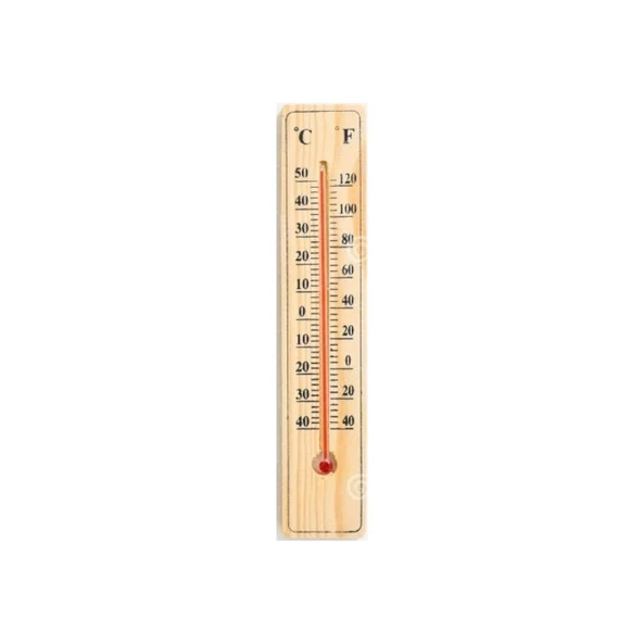 4-21 cm Ahşap Termometre Oda Sıcaklığı Ve Sıcaklık Ölçme Termometresi Civalı Duvar Askılı Termometre - Resim 5
