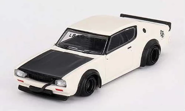 Mini GT 702 Nissan Skyline Kenmeri Liberty Walk White Model Araba