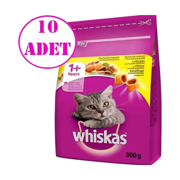 Tavuklu Sebzeli Kedi Maması 300 gr 10 Adet