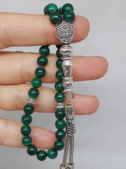 Malakit Taşı 33lük Tesbih 6mm (4965) - Resim 2