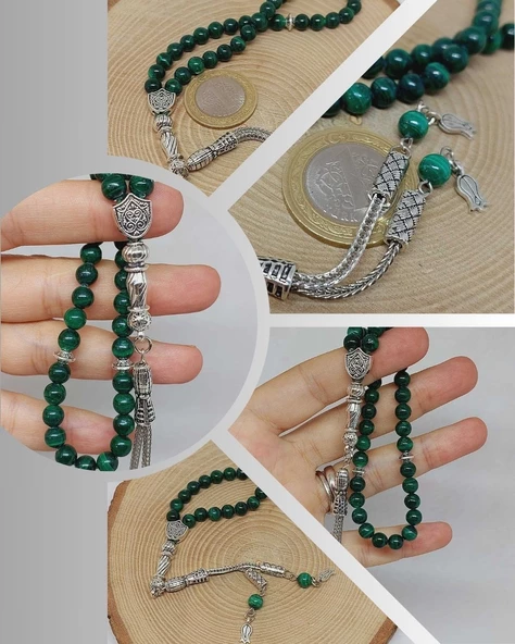 Malakit Taşı 33lük Tesbih 6mm (4965) ürün görseli