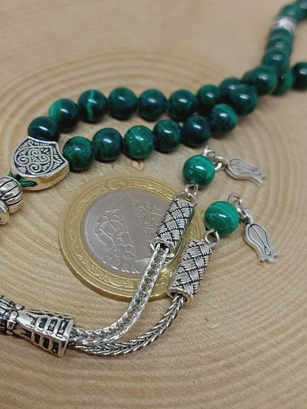 Malakit Taşı 33lük Tesbih 6mm (4965) - Resim 3