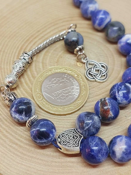 Sodalit Taşı Royal 33lük Tesbih 10mm (36000) - Resim 3