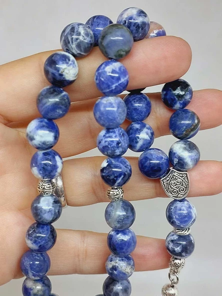 Sodalit Taşı Royal 33lük Tesbih 10mm (36000) - Resim 2