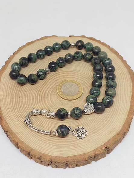 Serpantin (Yılan) Taşı 33lük Tesbih 10mm (23110) - Resim 5