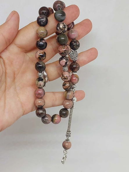 Rodonit Taşı 33lük Tesbih 10mm (36030) - Resim 5